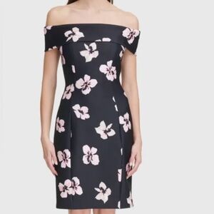 Tommy Hilfiger Black and Pink Floral Dress